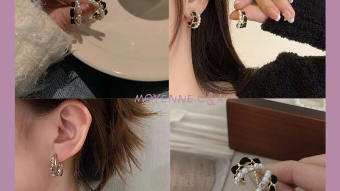 [พร้อมส่งจากไทย] ต่างหูสตั๊ดมุกโลหะวินเทจ ต่างหูแฟชั่นผู้หญิง ต่างหูเข็มเงิน 925 รักต่างหู อุปกรณ์เสริมที่เรียบง่าย