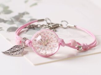 สร้อยข้อมือ ประดับลูกปัดเซรามิค รูปใบโคลเวอร์สี่แฉก สีสันสดใส