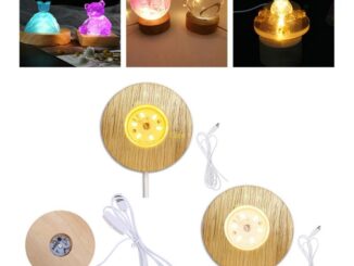 Flgo ฐานขาตั้งไฟ LED ทรงกลม สีขาว สําหรับตกแต่งบ้าน
