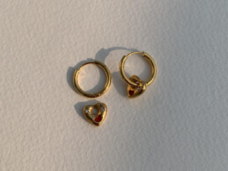 gemin. | #gmnhoopdropheart earrings