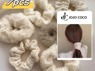 Jojo COCO 7 ชิ้น / เซต ยางรัดผม ผ้ากํามะหยี่ขนนิ่ม สไตล์เกาหลี ฤดูใบไม้ร่วงและฤดูหนาว สําหรับผู้หญิง