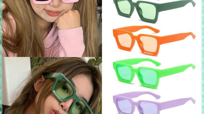 Shoogth แว่นตากันแดดแฟชั่น ทรงสี่เหลี่ยมผืนผ้า แบบหนา ป้องกัน UV400 Y2K สีดํา สําหรับผู้หญิง และผู้ชาย Shoogth แว่นตากันแดดแฟชั่น ทรงสี่เหลี่ยมผืนผ้า แบบหนา ป้องกัน UV400 Y2K สีดํา สําหรับผู้หญิง และผู้ชาย