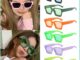 Shoogth แว่นตากันแดดแฟชั่น ทรงสี่เหลี่ยมผืนผ้า แบบหนา ป้องกัน UV400 Y2K สีดํา สําหรับผู้หญิง และผู้ชาย