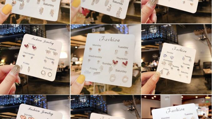 【XINYIA】ต่างหูสตั๊ดแฟชั่น เครื่องประดับผู้หญิง 6คู่