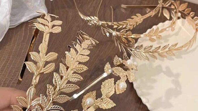 ที่คาดศีรษะ มงกุฎดอกไม้ ใบไม้ สีทอง สไตล์วินเทจ สําหรับเจ้าสาว ปาร์ตี้ ที่คาดศีรษะ มงกุฎดอกไม้ ใบไม้ สีทอง สไตล์วินเทจ สําหรับเจ้าสาว ปาร์ตี้