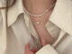Golden Doudou สร้อยคอโซ่ ประดับมุก หรูหรา เข้ากับทุกการแต่งกาย สําหรับผู้หญิง