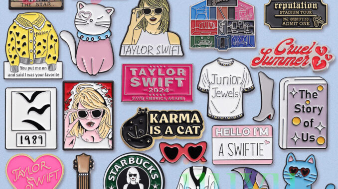 Swift Taylor เข็มกลัดเคลือบ รูปตั๋วกีตาร์ สําหรับแฟนคลับ