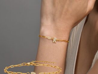 Vnox สร้อยข้อมือ สเตนเลส ทอง 18K ประดับเพทาย