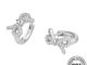 Athena JEWELRY ต่างหูห่วง เงิน 925 ประดับเพชร โมอิส โบว์ สําหรับผู้หญิง E333-THE