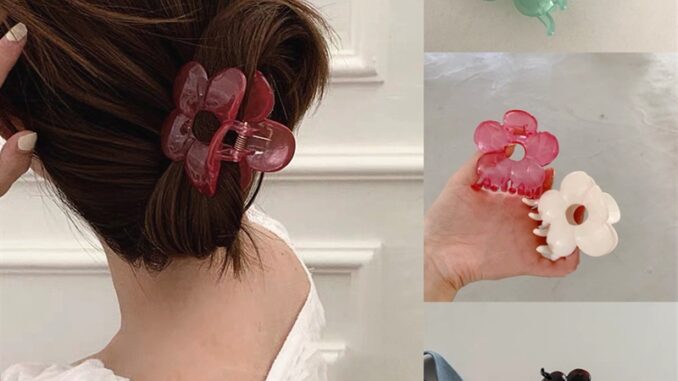 Kf339 แนะนํา!กิ๊บติดผม ลายดอกไม้ ขนาดใหญ่ สไตล์เกาหลี