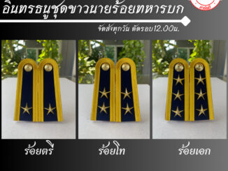 ⭐️อินทรธนูชุดขาวนายร้อยทหารบก พร้อมดาว ราคาถูก⭐️