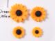 10 ชิ้น ดอกทานตะวัน ดอกทานตะวัน เรซิน เครื่องประดับ อุปกรณ์ diy วัสดุ ครีม กาว