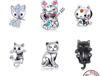 Bamoer 925 silver 9 Style cat shape charm fashion gifts for diy bracelet accessories BSC208