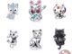 Bamoer 925 silver 9 Style cat shape charm fashion gifts for diy bracelet accessories BSC208