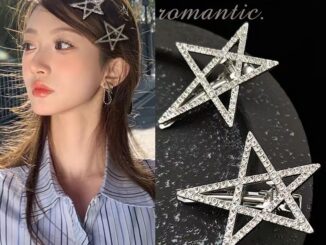 กิ๊บติดผม รูปดาว ปากเป็ด ประดับเพชรเทียม จํานวน 1 ชิ้น