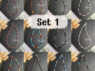 [set1] สร้อยคอผู้ชาย สร้อยคอลูกปัด สร้อยสไตล์โบฮีเมียน