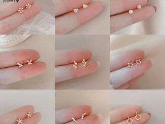 Ay(cn) ต่างหูห่วง ประดับเพทาย ขนาดเล็ก 14K กันแพ้ เครื่องประดับ สําหรับผู้หญิง