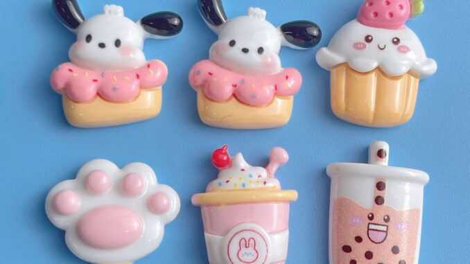 [3 #] Jibbitz Crocs แผ่นกาวเรซิ่น รูปสุนัข สําหรับทําขนมหวาน ชานม diy SC