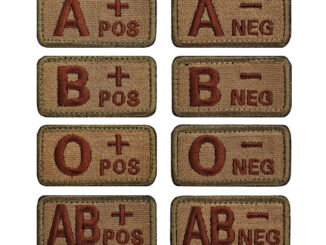 แผ่นป้ายปักโคลน AB O AB Pos Neg สําหรับติดหมวกกันน็อค