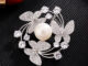 พวงหรีดผีเสื้อ เข็มกลัด Pins สําหรับผู้หญิง หรูหรา คริสตัล เครื่องประดับ อุปกรณ์เสริม