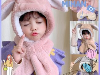 Mh หมวกผ้ากํามะหยี่ขนนิ่ม ลายการ์ตูนน่ารัก ให้ความอบอุ่น