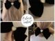 Black velvet french clip ส่งจากไทย กิ๊บโบว์รัดผม ยางรัดผมแบบม้วนโบว์ ที่หนีบผม ริบบิ้น H38