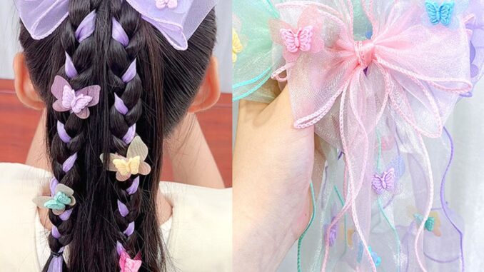 บ้านพลู   โบว์ติดผม สีหวาน โบว์ถักผม แฟชั่น ผมสวย โบว์ใหญ่