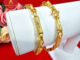 สร้อยข้อมือทองลายโซ่คั่นปล้องตัดลาย ความยาว 7.5-8 นิ้ว น้ำหนักเทียบเท่า 2 สลึง งานสวย ชุบทอง สร้อยข้อมือ เครื่องประดับ