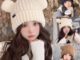 หมวกบีนนี่ ผ้าขนสัตว์ถัก แต่งหูแมว ลายหูหมี และตัวอักษร เข้ากับทุกการแต่งกาย สไตล์สตรีท