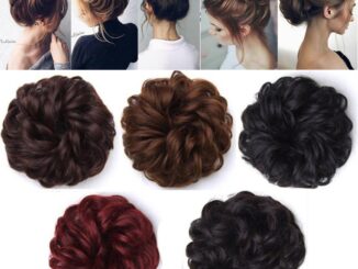 Daiga ยางรัดผมโดนัท สีน้ําตาลธรรมชาติ ยางรัดผมปลอม แบบหูรูด ผมหยิก Chignon