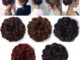Daiga ยางรัดผมโดนัท สีน้ําตาลธรรมชาติ ยางรัดผมปลอม แบบหูรูด ผมหยิก Chignon