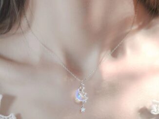 สร้อย สร้อยคอจี้ดวงจันทร์ ดาว กาแล็กซี่ ประดับเพชร สร้อยคอโซ่ เครื่องประดับแฟชั่น สไตล์เกาหลีN138