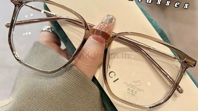 แว่นตาสายตาสั้น 0 ถึง -600 กรอบวงรี แฟชั่นแว่นตาป้องกันแสงสีฟ้า แว่นตาผู้หญิง ผู้ชาย แว่นตา