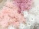 แผ่นแพทช์ ลายดอกไม้ 3D สีขาว สีชมพู กว้าง 8.5 ซม. DIY 5 ชิ้น