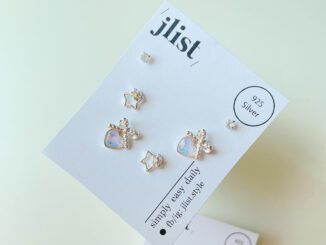 Jlist ต่างหูก้านเงินแท้ 92.5 เซ็ต  โบว์/⭐️เพชร