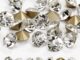 ปลายเล็บปลอม ประดับเพชรคริสตัล สีขาว สําหรับตกแต่งเล็บ Diy