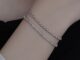 Fancy ใหม่ สร้อยข้อมือเงินแท้ 925 ประดับลูกปัด สองชั้น สวยหรู เรียบง่าย เครื่องประดับแฟชั่น สําหรับผู้หญิง