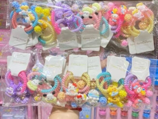 ยางมัดผมเกลียว ยกโหล 12ชิ้น  คละสี คละลาย ลายการ์ตูน