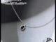PN057 สร้อยเงินจี้ดำแต่งขอบเงิน งานพรีเมี่ยม (พร้อมแพคเกจครบเซท) ใส่โดนน้ำได้ไม่ลอกไม่ดำ สินค้าพร้อมส่ง