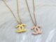 จี้สร้อยคอไทเทเนียม สเตนเลส 18K สีทอง สําหรับต่างหู