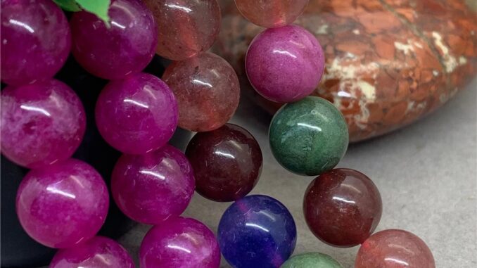 2a ลูกปัดทัวร์มาลีน สีชมพู และหลากสี 6/8/10 มม. สําหรับทําเครื่องประดับ DIY