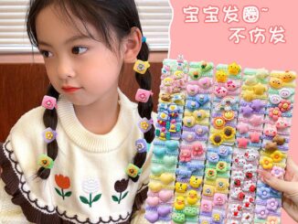 บ้านพลู  10 เส้น ยางรัดผม ยางมัด ยืดหยุ่น ดอกไม้ การ์ตูน น่ารัก สีหวาน ยางยัก
