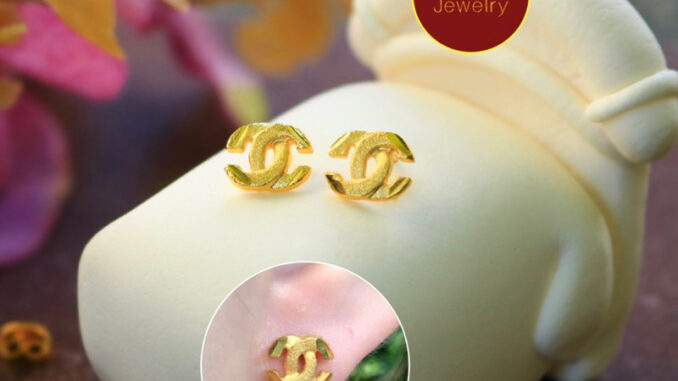 ต่างหูทอง  ต่างหูหุ้มทอง รุ่นขายดี 1คู่  CN Jewelry ตุ้มหู ตุ้มหูทอง ต่างหูทองชุบ ต่างหูแฟชั่น ต่างหูผู้หญิง