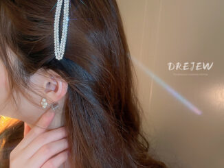 DREJEW กิ๊บติดผมหน้าม้า ประดับเพชร ทรงวงรี เครื่องประดับผม ระดับไฮเอนด์