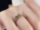 [HopeU] แหวนทัวร์มาลีน แฮนด์เมด ประดับลูกปัดโลหะ สไตล์เรโทร เครื่องประดับ สําหรับผู้หญิง 1 ชิ้น