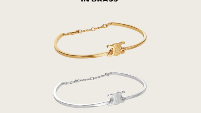 แท้100%  Celine triomphe bracelet กำไลเซลีน