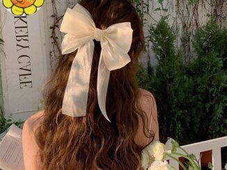 Yescont ใหม่ กิ๊บติดผม ประดับโบว์ สีดํา สีขาว แฟชั่นฤดูใบไม้ผลิ สําหรับผู้หญิง TH