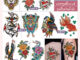 962 [พร้อมส่ง] TATTOO STICKER 1 ชุดได้ 10 แผ่น สีคมชัดสวยๆ รุ่นนี้ไม่กันน้ำน้า ลายมินิมอล