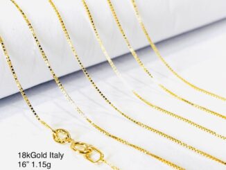 Princely สร้อยคอทองคำแท้  ITALY 18K Gold รุ่น Box Chain S