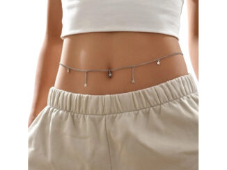 [SIS.SIE พร้อมส่ง] โซ่เอว ดาวหยด สีเงิน stars drop waist Chain
